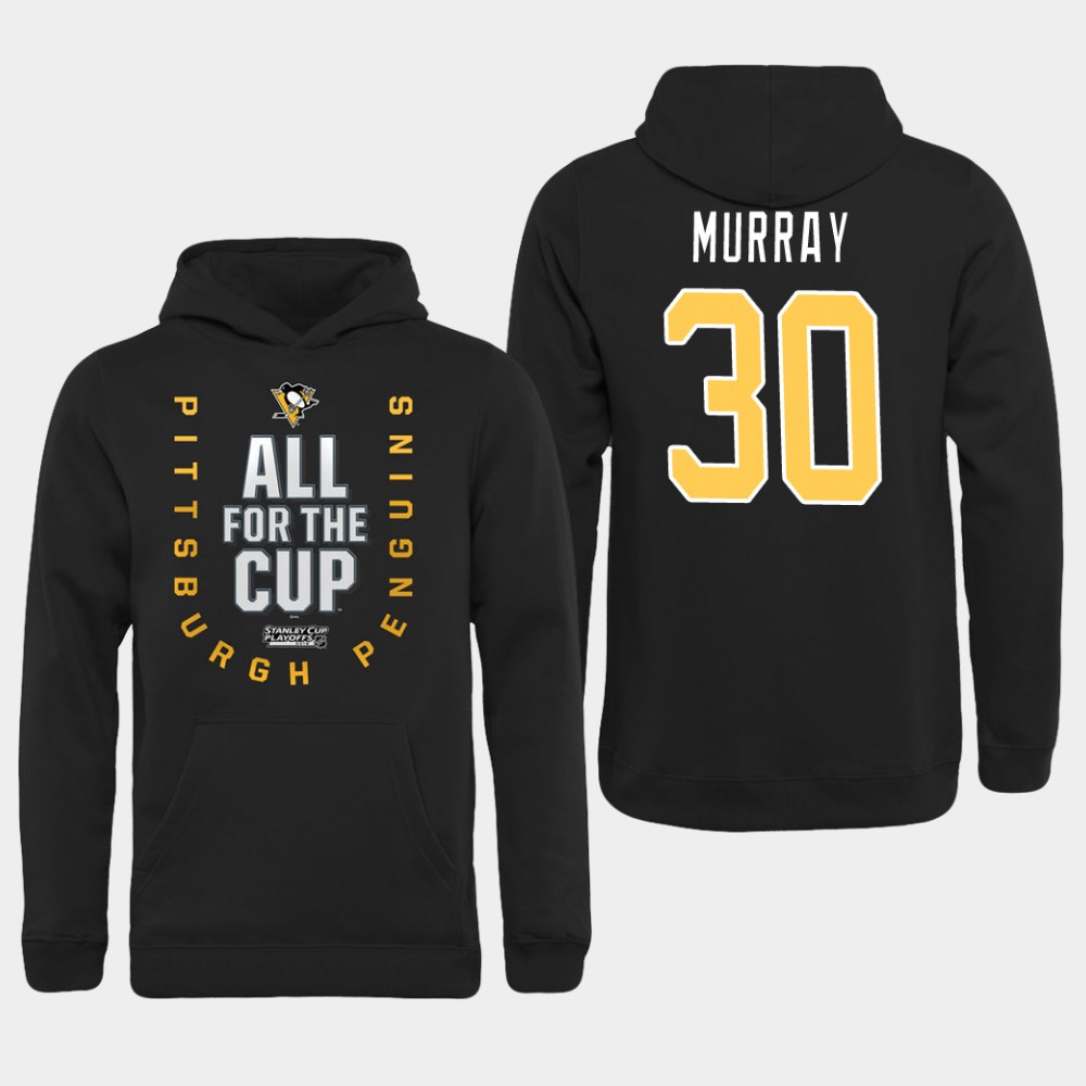 Men NHL Pittsburgh Penguins 30 Murray black All for the Cup Hoodie
